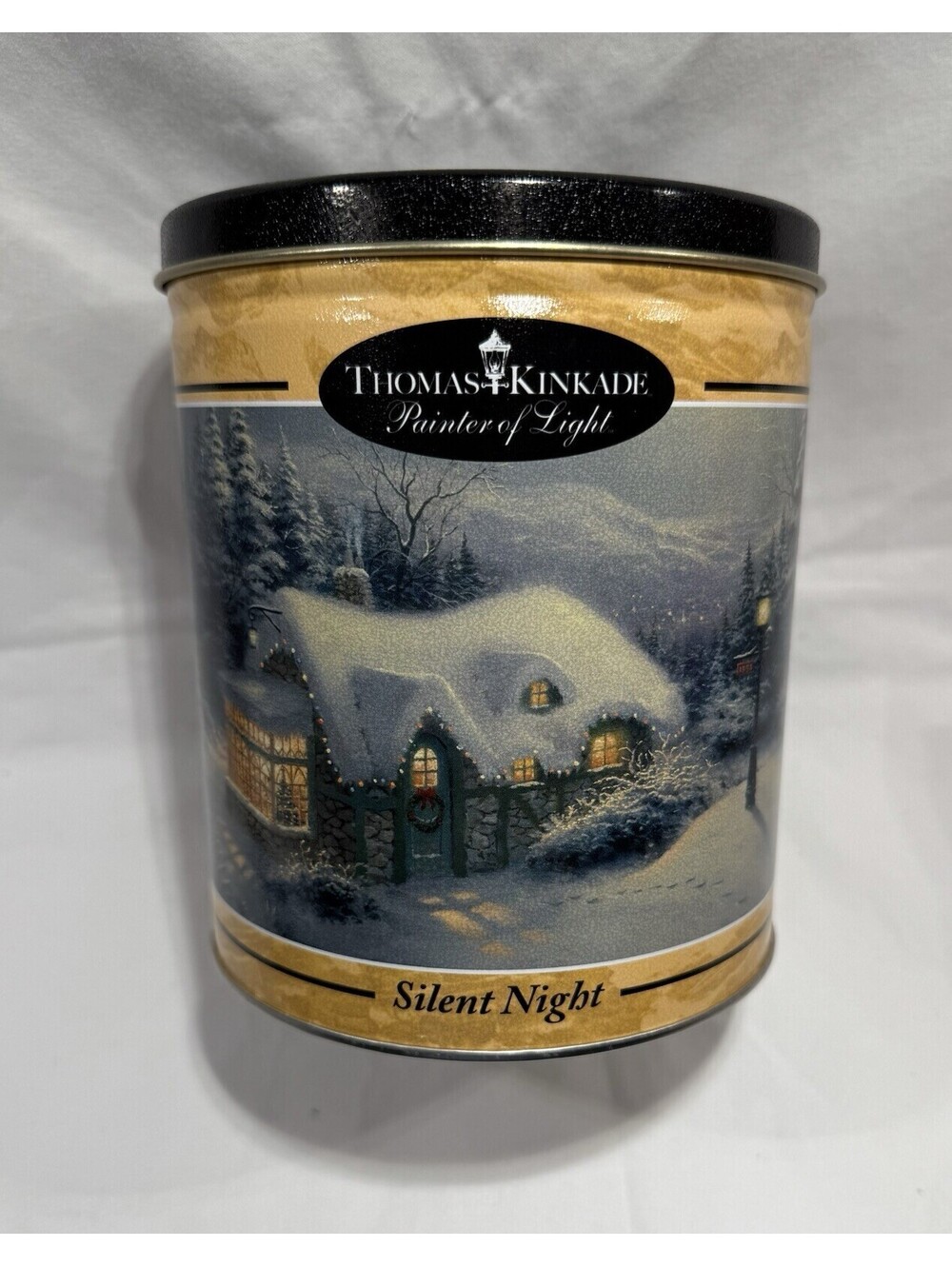 Thomas Kinkade "Silent Night" Holiday Tin from 1992